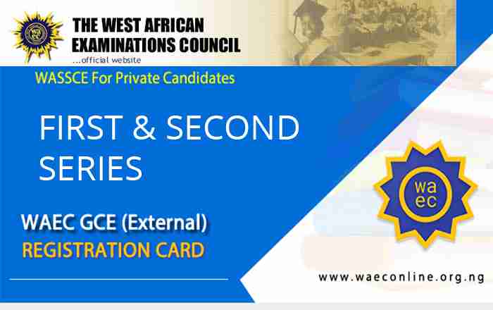WAEC GCE FIRST AND SECOND SERIES online